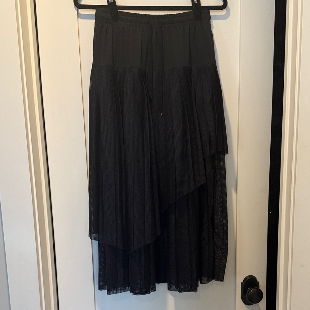 Zella Black Pleated Maxi Skirt